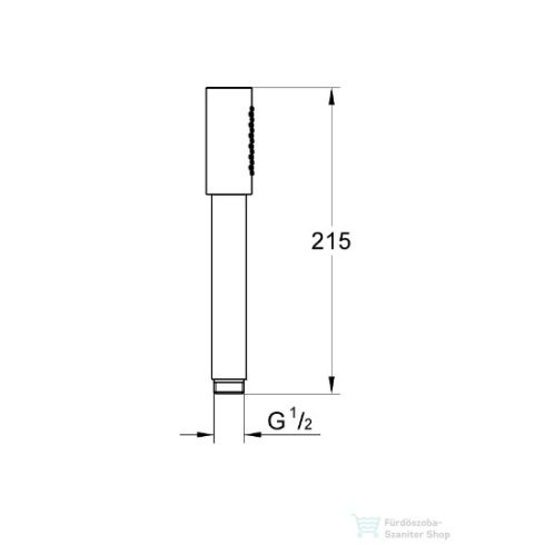 Grohe Rainshower Aqua Stick 1 funkciós kézizuhany,Hard Graphite 26866A00