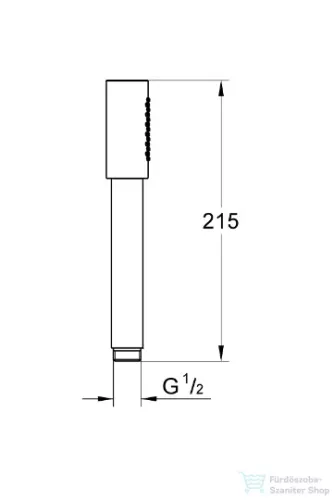 Grohe Rainshower Aqua Stick 1 funkciós kézizuhany,Supersteel 26866DC0