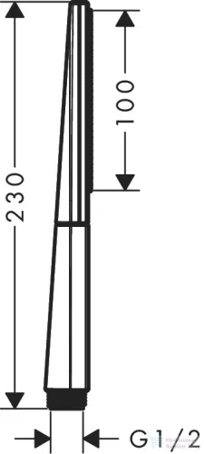 Hansgrohe RAINFINITY 100 kézizuhany, 1 Jet Ecosmart, szálcsiszolt fekete/króm 26867340