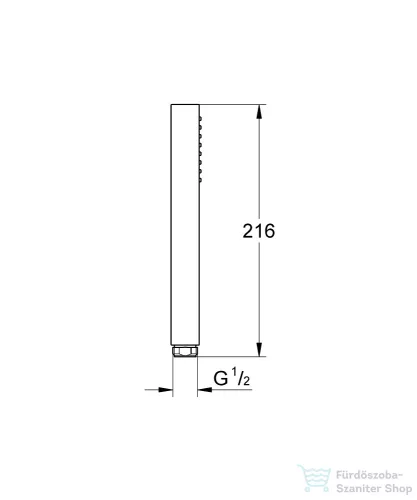 Grohe RAINSHOWER Aqua Cube Stick 1 funkciós kézizuhany,Brushed Hard Graphite 26885AL0