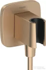 Hansgrohe FIXFIT Q zuhanytartó gégecső csatlakozóval, szálcsiszolt bronz 26887140