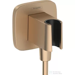   Hansgrohe FIXFIT Q zuhanytartó gégecső csatlakozóval, szálcsiszolt bronz 26887140