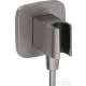 Hansgrohe FIXFIT Q zuhanytartó gégecső csatlakozóval, szálcsiszolt fekete/króm 26887340