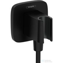   Hansgrohe FIXFIT Q zuhanytartó gégecső csatlakozóval, matt fekete 26887670
