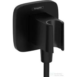   Hansgrohe FIXFIT Q zuhanytartó gégecső csatlakozóval, matt fekete 26887670