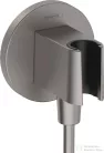 Hansgrohe FIXFIT S zuhanytartó gégecső csatlakozóval, szálcsiszolt fekete/króm 26888340