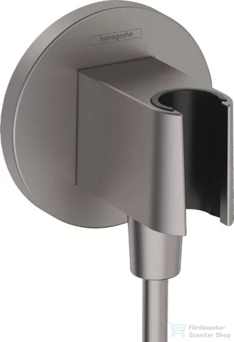 Hansgrohe FIXFIT S zuhanytartó gégecső csatlakozóval, szálcsiszolt fekete/króm 26888340