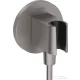 Hansgrohe FIXFIT S zuhanytartó gégecső csatlakozóval, szálcsiszolt fekete/króm 26888340
