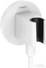 Hansgrohe FIXFIT S zuhanytartó gégecső csatlakozóval, matt fehér 26888700
