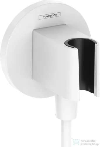 Hansgrohe FIXFIT S zuhanytartó gégecső csatlakozóval, matt fehér 26888700