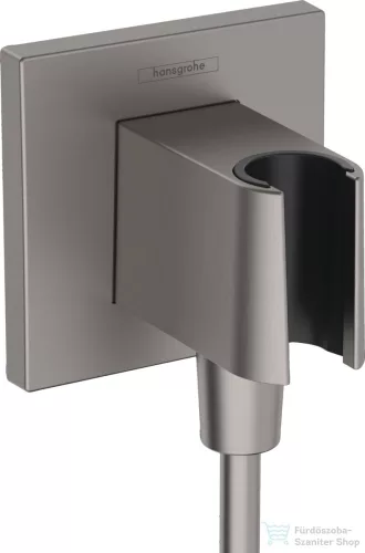 Hansgrohe FIXFIT E zuhanytartó gégecső csatlakozóval, szálcsiszolt fekete/króm 26889340