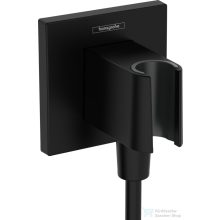   Hansgrohe FIXFIT E zuhanytartó gégecső csatlakozóval, matt fekete 26889670