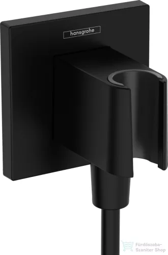 Hansgrohe FIXFIT E zuhanytartó gégecső csatlakozóval, matt fekete 26889670
