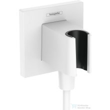   Hansgrohe FIXFIT E zuhanytartó gégecső csatlakozóval, matt fehér 26889700