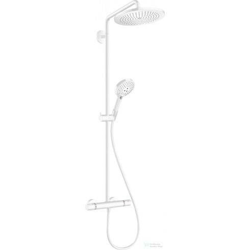 Hansgrohe Croma Select S Showerpipe 280 1jet EcoSmart 9 l/perc termosztátos zuhanyrendszer, matt fehér 26891700