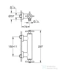 Grohe ATRIO zuhanycsaptelep zuhanyszett nélkül,Króm 26895000