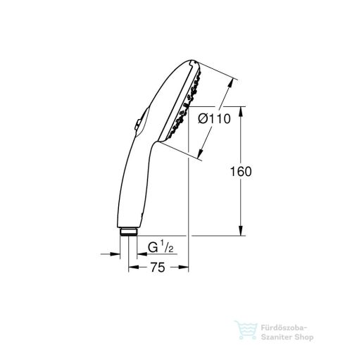 Grohe VITALIO START 110 2 funkciós kézizuhany,króm/fekete 26947001