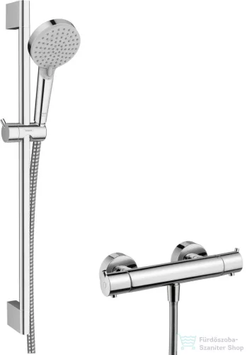 Hansgrohe Vernis Blend termosztátos zuhany csaptelep, Crometta 65 cm-es rudas zuhanyszettel,króm 26960000
