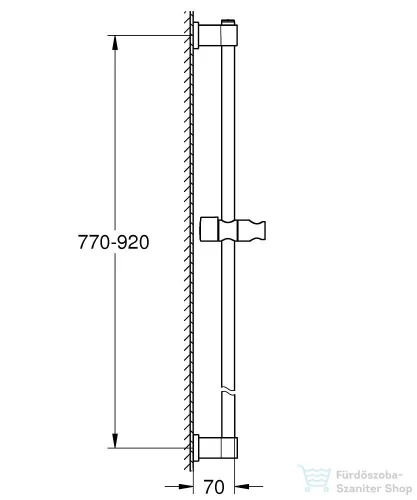 Grohe VITALIO UNIVERSAL 90 cm-es zuhanyrúd,matt fekete 269612431