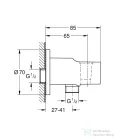 Grohe VITALI UNIVERSAL zuhanytartó gégecső csatlakozóval,matt fekete 269622431