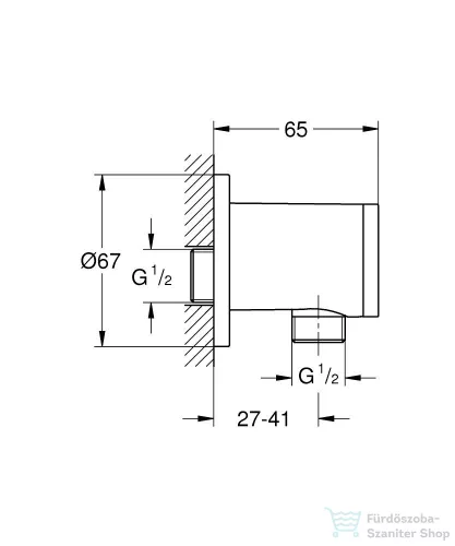 Grohe VITALI UNIVERSAL gégecső csatlakozó,kóm 26963001