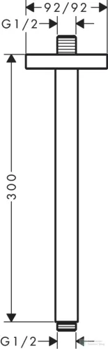 Hansgrohe AXOR SHOWERSOLUTIONS Softsquare 30 cm-es mennyezeti zuhanykar, króm 26966000