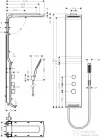 Hansgrohe Raindance Lift zuhanypanel falsíkon kívüli szereléshez, DN15, matt króm/króm 27008000