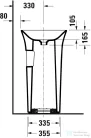 Duravit WHITE TULIP szabadonálló mosdó szifonnal,kerámia fedeles leeresztővel 2702500070