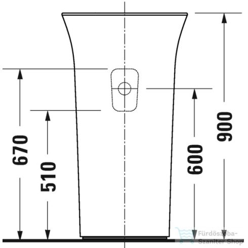 Duravit WHITE TULIP szabadonálló mosdó szifonnal,kerámia fedeles leeresztővel 2702500070