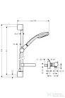 Hansgrohe HG Croma 100 Vario EcoSmart/EcostatComfort Combi 0,90 m szett, króm 27033000