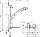Hansgrohe HG Croma 100 Vario//EcostatComfort Combi 0,65 m szett, króm 27034000