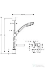 Hansgrohe HG Croma 100 Vario//EcostatComfort Combi 0,90 m szett, króm 27035000