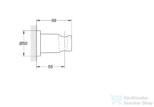 Grohe Rainshower kézizuhany tartó, króm 27074000