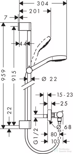 Hansgrohe Croma Select E Vario Combi szett 0,90m 27082400