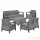 Curver Scandi Big linea duo kerti bútor szett jute tárolós asztallal grafit-hűvösszürke 270931_270928_270926_270927