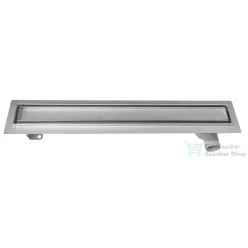   AQUALINE PAVINO padlóösszefolyó burkolható rosttal, 76x14cm, inox 2710-80