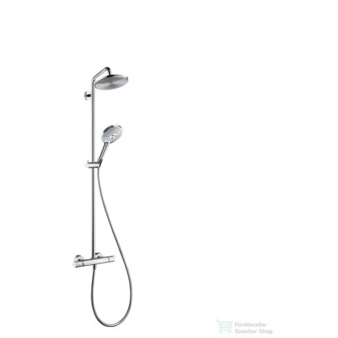 Hansgrohe Raindance Select 240 Showerpipe EcoSmart 450 mm-es elforgatható zuhanykarral, DN15, króm 27116000
