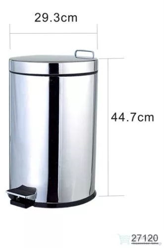 AQUALINE SIMPLE LINE szemetes kosár, átm:300x450mm, 20l, fényes inox (27120)