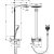 Hansgrohe HG RD Select E 300 3jet Showerpipe fehér króm 27127400