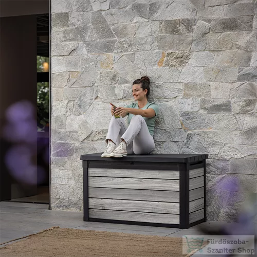 Curver Decocoat műanyag kerti lád 380 l viharszürke 271422