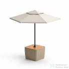 Deco Luzon műrattan napernyőtartós kerti asztal kőrisfa-cappuccino