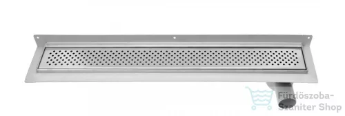 AQUALINE KROKUS padlóösszefolyó sarokba, szifonnal, 760x12cm, inox 2715-80