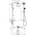 Hansgrohe CROMA Showerpipe 220, 1 jet Reno zuhanyszett esőztetővel, króm 27224000