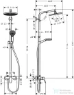 Hansgrohe HG Crometta S 240 Showerpipe egykaros csapteleppel, króm 27269000