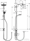 Hansgrohe HG Crometta S 240 Showerpipe Reno EcoSmart króm 27270000