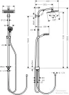 Hansgrohe Crometta E 240 1jet Reno EcoSmart Showerpipe zuhanyrendszer csaptelep nélkül 27289000