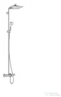 Hansgrohe HG Crometta E 240 Showerpipe kádakhoz, termosztáttal, króm 27298000