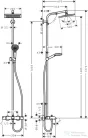 Hansgrohe HG Crometta E 240 Showerpipe kádakhoz, termosztáttal, króm 27298000