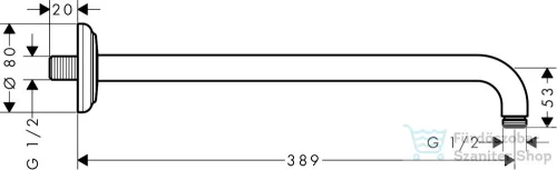 Hansgrohe AXOR MONTREUX zuhanykar 38,9 cm-es zuhanykar,polírozott vörös arany hatású 27348300
