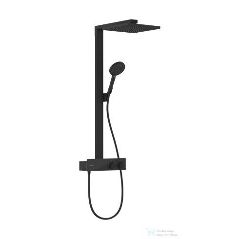 Hansgrohe RAINDANCE E Showerpipe 300 1jet EcoSmart termosztátos zuhanyrendszer, matt fekete 27362670